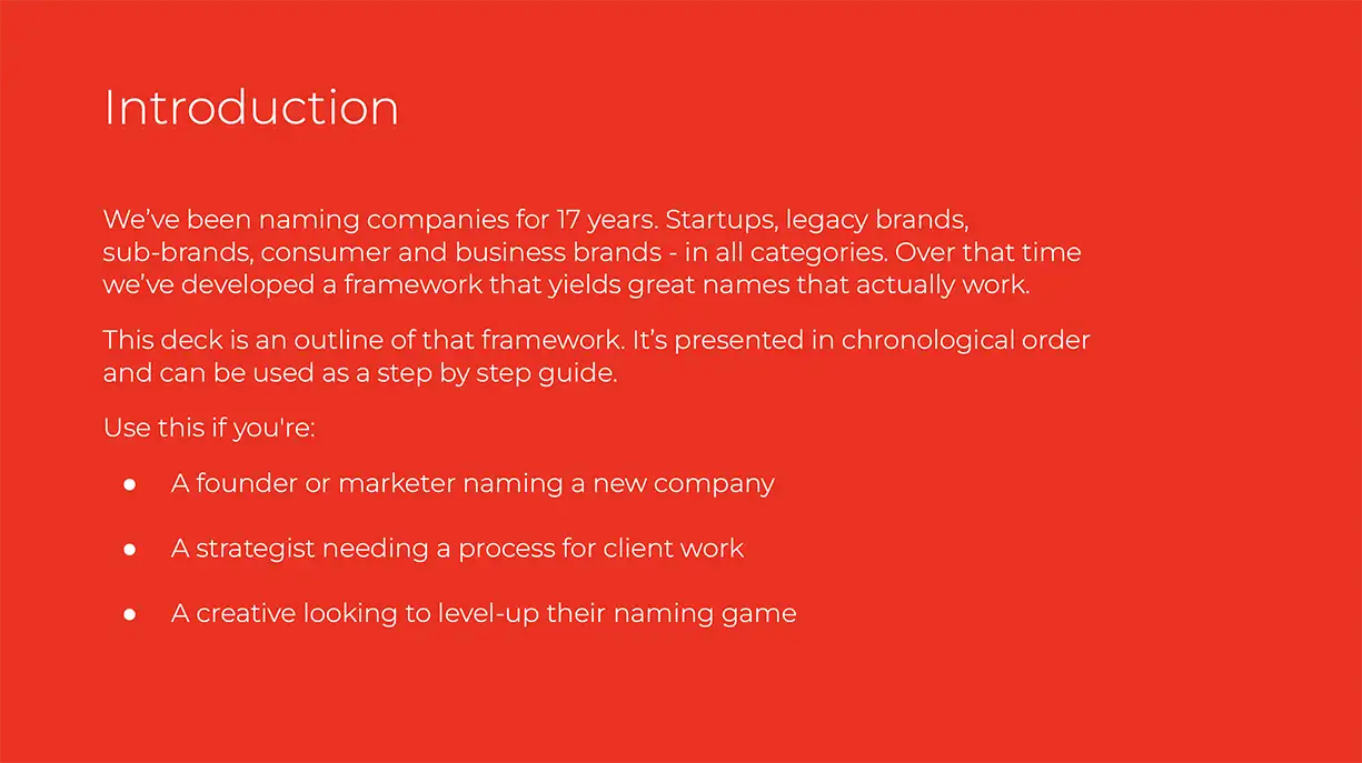 company naming brand